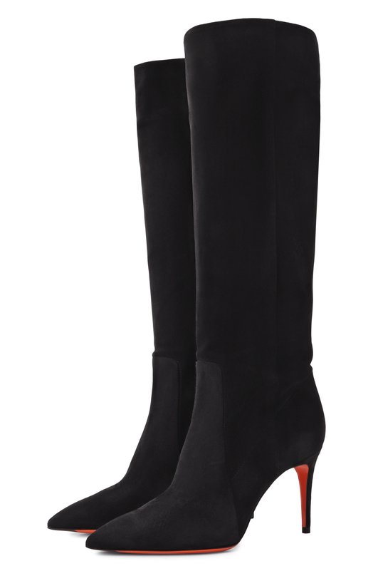 Замшевые сапоги Santoni WSIG71836HI2SAEA Чёрный WSIG71836HI2SAEA