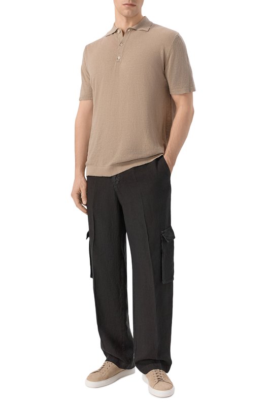 Льняные брюки-карго InLinum CARG0RU/TR0PEA Серый  CARG0RU/TR0PEA Фото 2