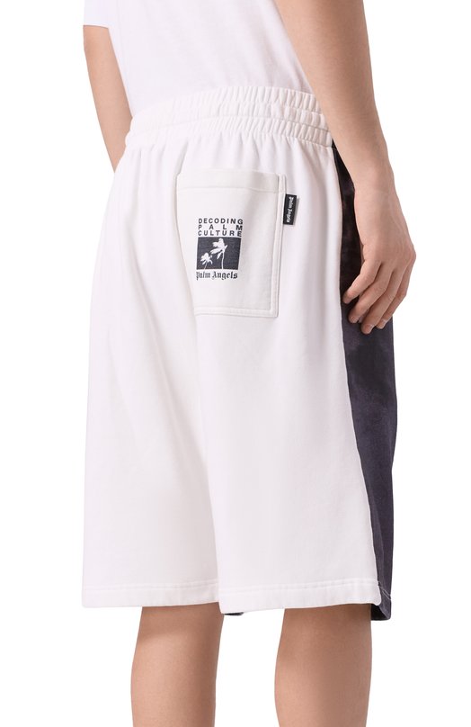 Хлопковые шорты Palm Angels PMCI019F25FLE002 Серый  PMCI019F25FLE002 Фото 4