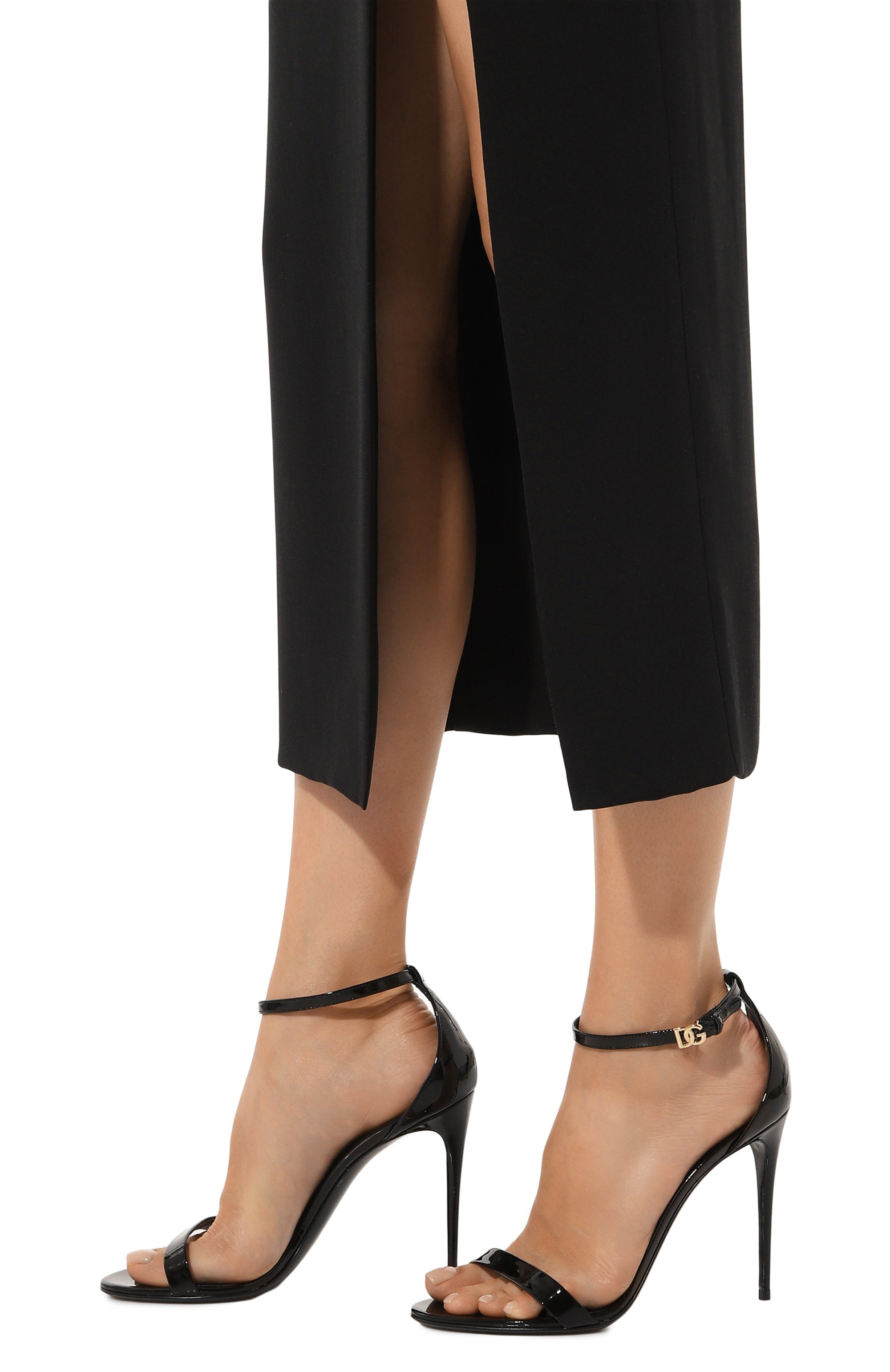 Кожаные босоножки keira DOLCE & GABBANA черного цвета по цене 74000 руб., арт. CR1698/A1471, фото 3 Кожаные босоножки keira DOLCE & GABBANA, арт. CR1698/A1471, фото 3