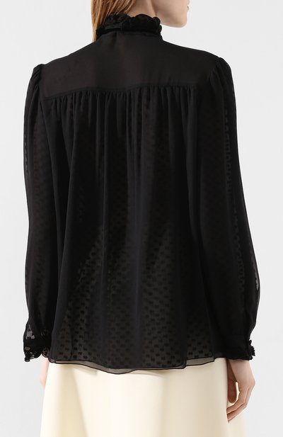 Шелковая блузка MARC JACOBS (THE) черного цвета по цене 58400 руб., арт. M4008437, фото 4 Шелковая блузка MARC JACOBS (THE), арт. M4008437, фото 4