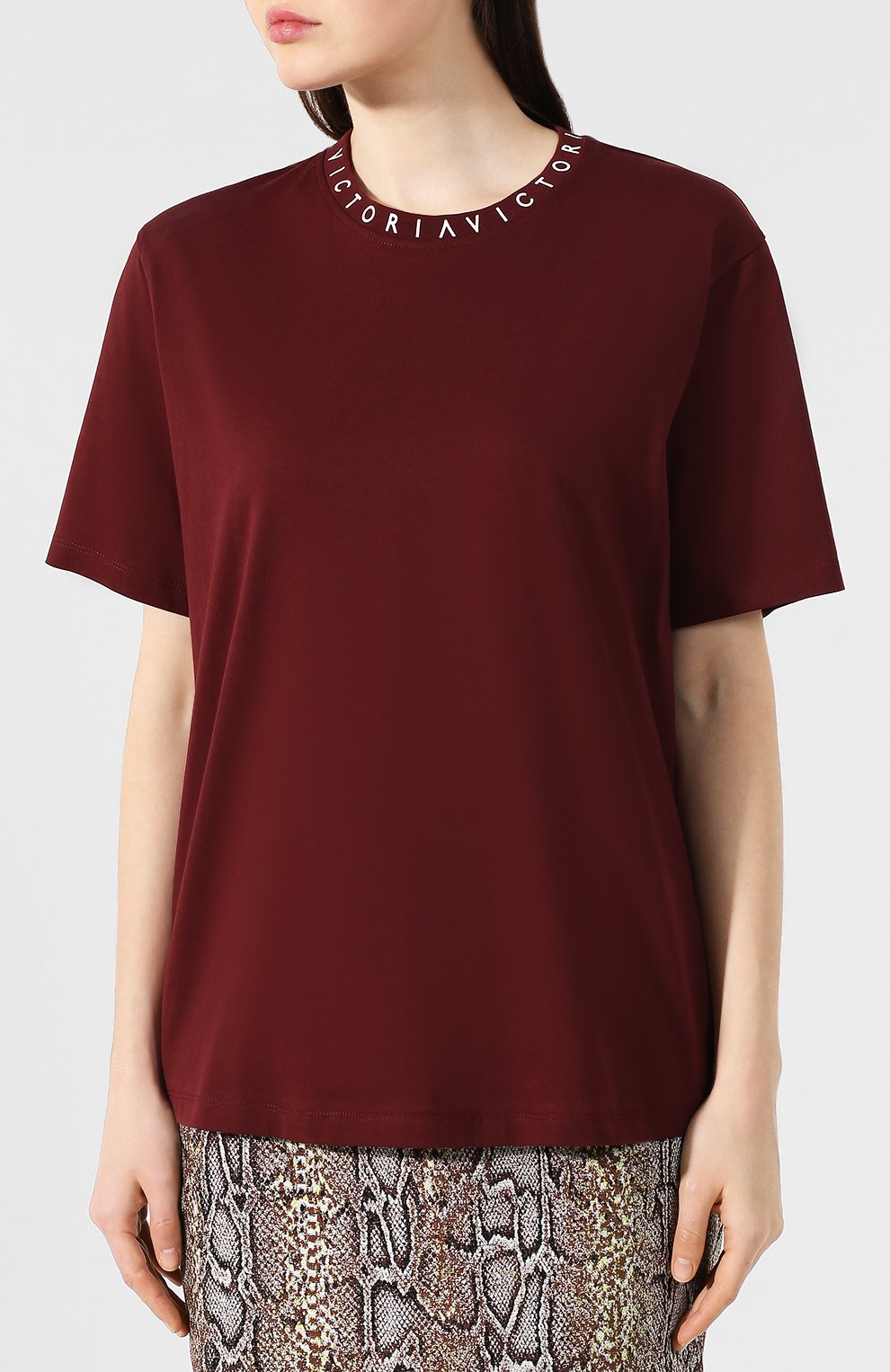Хлопковая футболка VICTORIA, VICTORIA BECKHAM, арт. JYVV 072E PAW19 C0TT0N JERSEY, фото 3