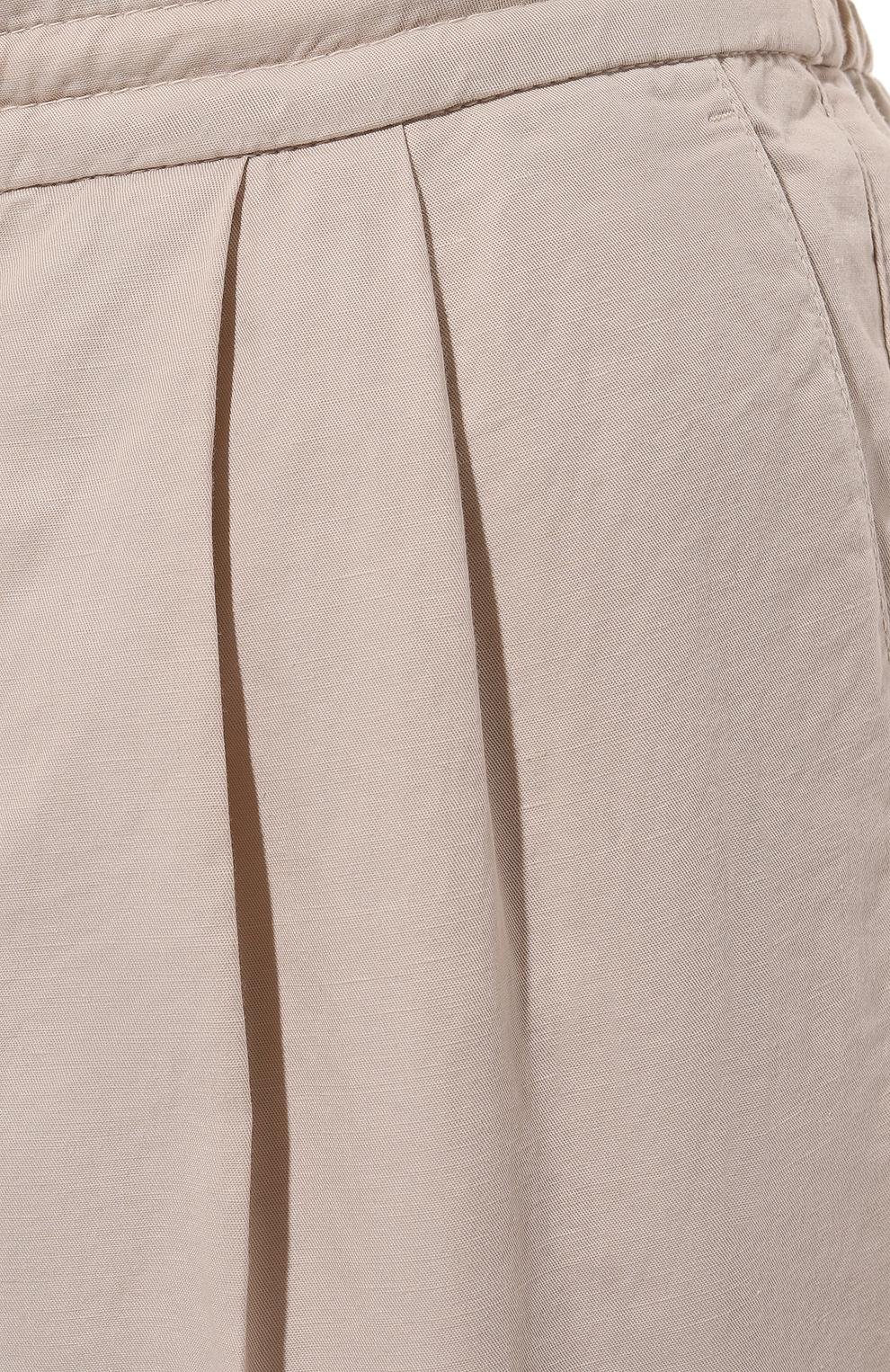 Брюки изо льна и хлопка BRUNELLO CUCINELLI, арт. M291DE1710, фото 5