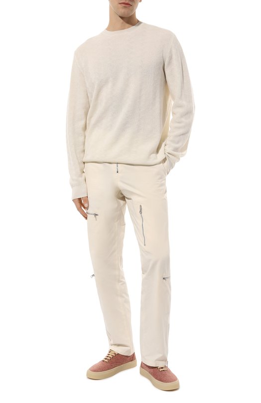 Текстильные кеды Brunello Cucinelli MZUVWSP310 Розовый  MZUVWSP310 Фото 2