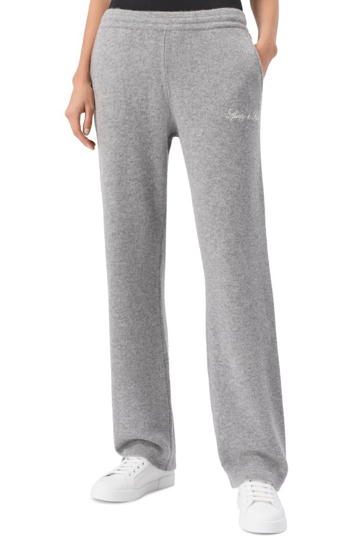 Брюки из кашемира и шерсти Sporty and Rich PA027508232GY03 Серый  PA027508232GY03 Фото 3