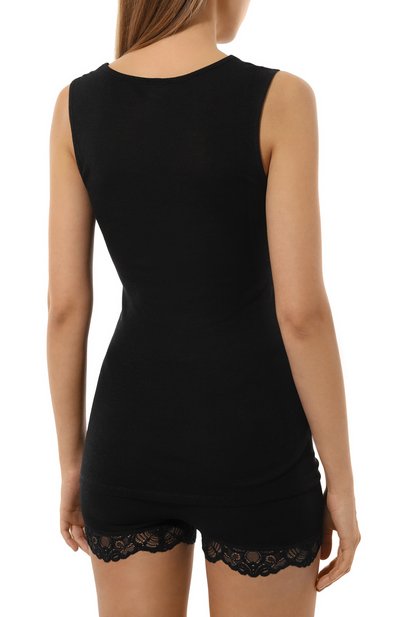 Майка из шерсти и шелка HANRO черного цвета по цене 15490 руб., арт. 070912, фото 4 Майка из шерсти и шелка HANRO, арт. 070912, фото 4