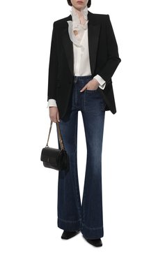Женская шелковая блузка RALPH LAUREN кремвого цвета, арт. 290863830 | Фото 2 (Материал внешний: Шелк; Рукава: Длинные; Стили: Романтичный, Классический; Длина (для топов): Стандартные; Женское Кросс-КТ: Блуза-одежда; Принт: Без принта; Региональные огра�ничения белый список (Axapta Mercury): RU; Драгоценные камни: Проставлено; Материал сплава: Проставлено)