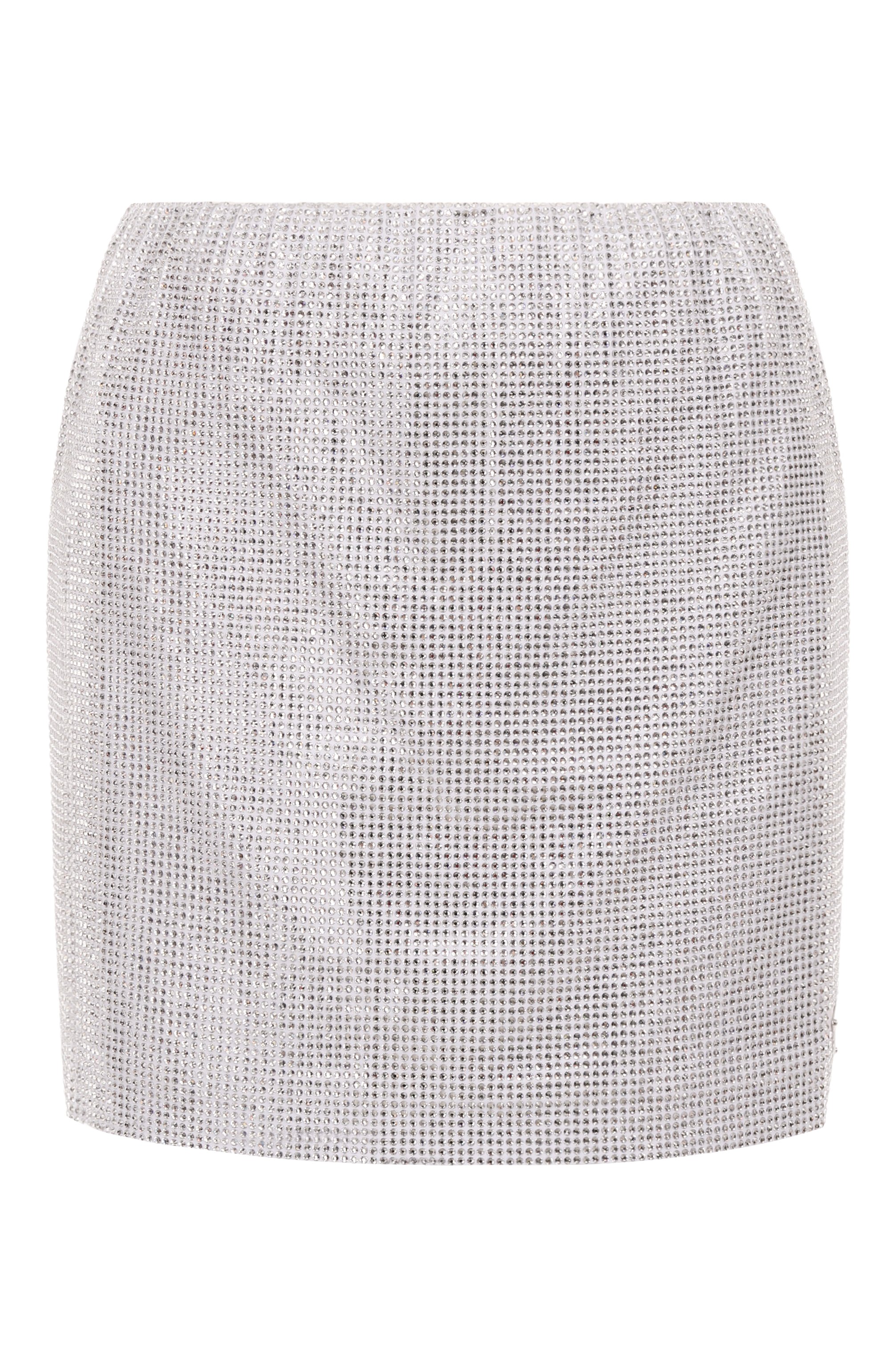 Хлопковая юбка с отделкой стразами PRADA, арт. 31127R/13TI, фото 1