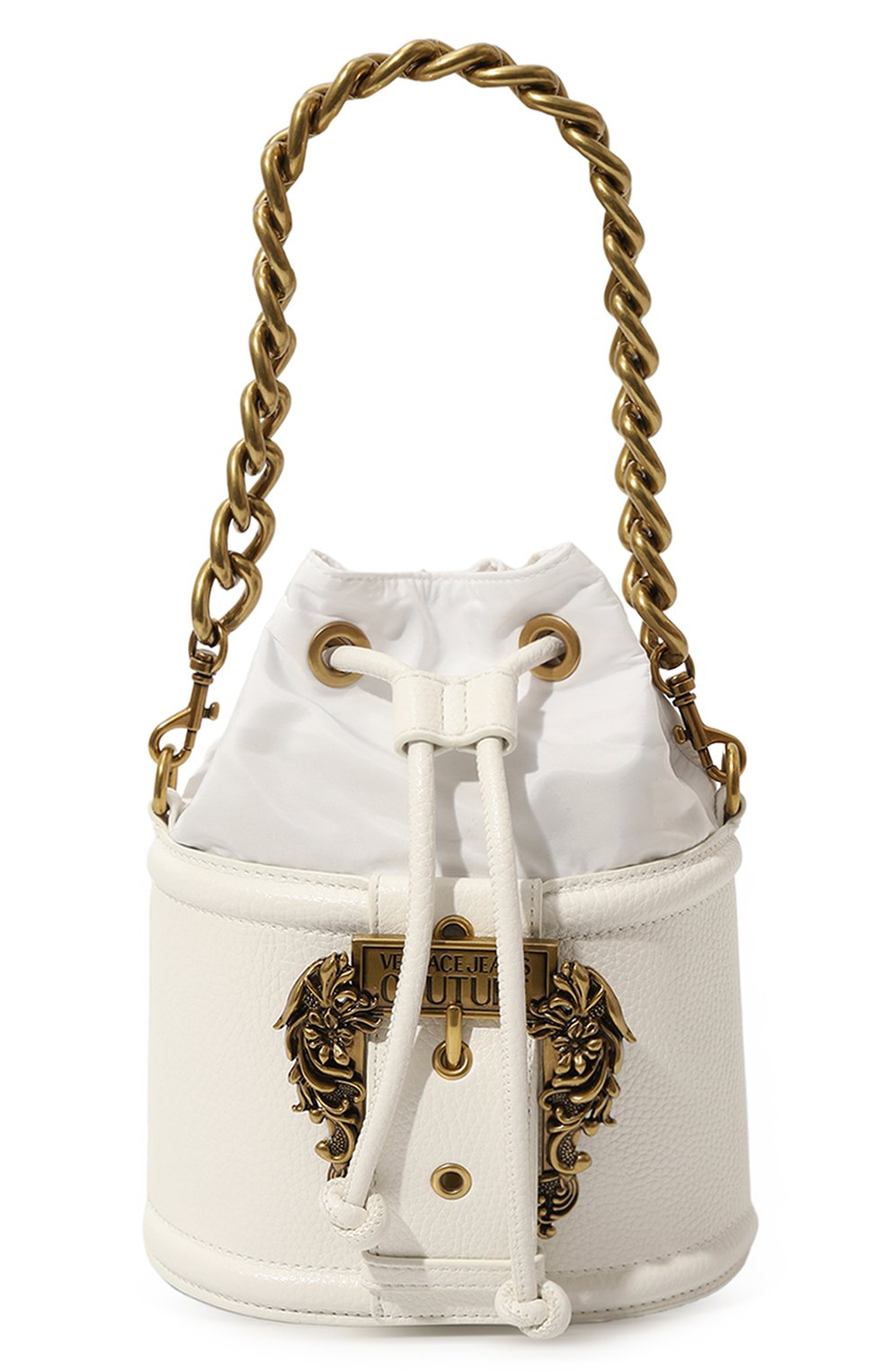 Сумка VERSACE JEANS COUTURE белого цвета по цене 22800 руб., арт. 75VA4BF3/ZS827, фото 1 Сумка VERSACE JEANS COUTURE, арт. 75VA4BF3/ZS827, фото 1