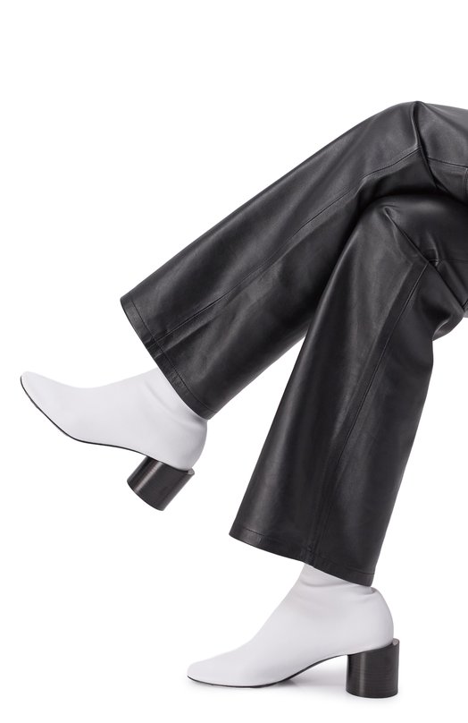 Кожаные ботильоны Jil Sander J16WU0072/P1758 Белый  J16WU0072/P1758 Фото 2