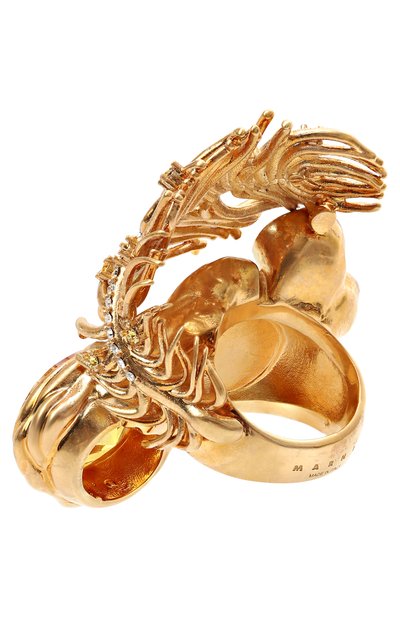 Кольцо MARNI золотого цвета по цене 55050 руб., арт. ANMV0132A0 P6525/G0LD, фото 3 Кольцо MARNI, арт. ANMV0132A0 P6525/G0LD, фото 3
