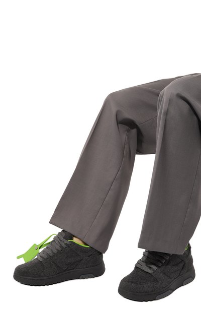 Текстильные кеды out of office OFF-WHITE, арт. OWIA259F22FAB0010707, фото 3