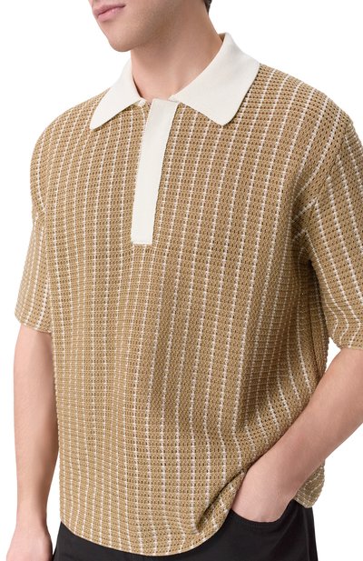 Хлопковое поло JIL SANDER бежевого цвета по цене 171500 руб., арт. J22GL0131/J15467, фото 5 Хлопковое поло JIL SANDER, арт. J22GL0131/J15467, фото 5
