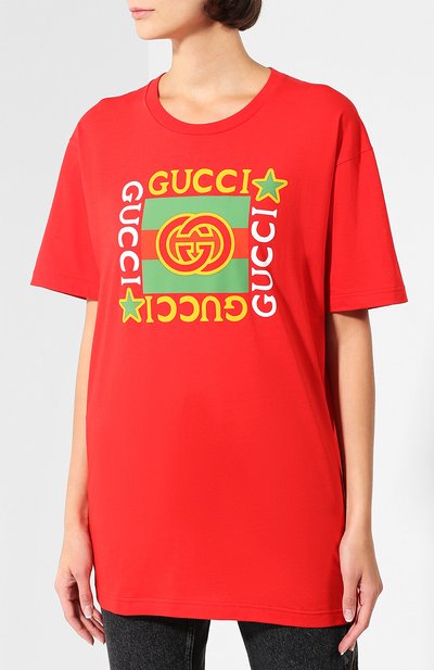 Хлопковая футболка GUCCI, арт. 539081/XJBYA, фото 3