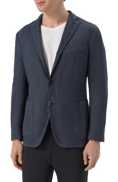 Пиджак из хлопка и льна BOGLIOLI, арт. N1302Q/SB4407, фото 4