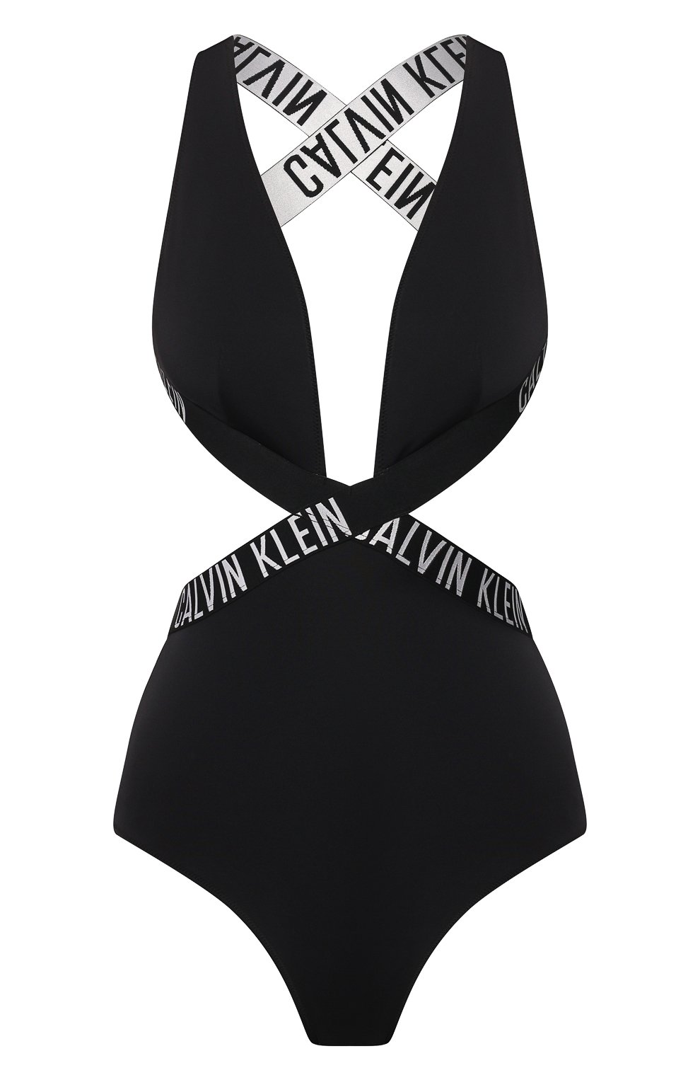Слитный купальник CALVIN KLEIN черного цвета по цене 9665 руб., арт. KW0KW00979, фото 1 Слитный купальник CALVIN KLEIN, арт. KW0KW00979, фото 1