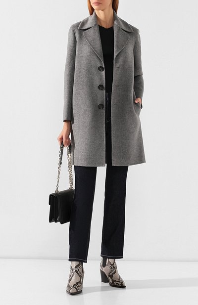 Шерстяное пальто DSQUARED2 серого цвета по цене 181500 руб., арт. S75AA0289/S52067, фото 2 Шерстяное пальто DSQUARED2, арт. S75AA0289/S52067, фото 2