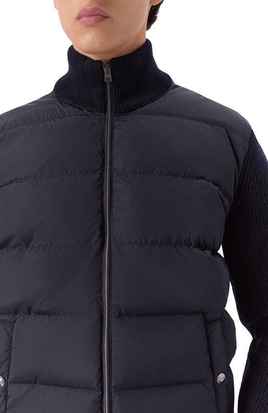 Комбинированный кардиган Herno MP000126U/70061 Синий  MP000126U/70061 Фото 5