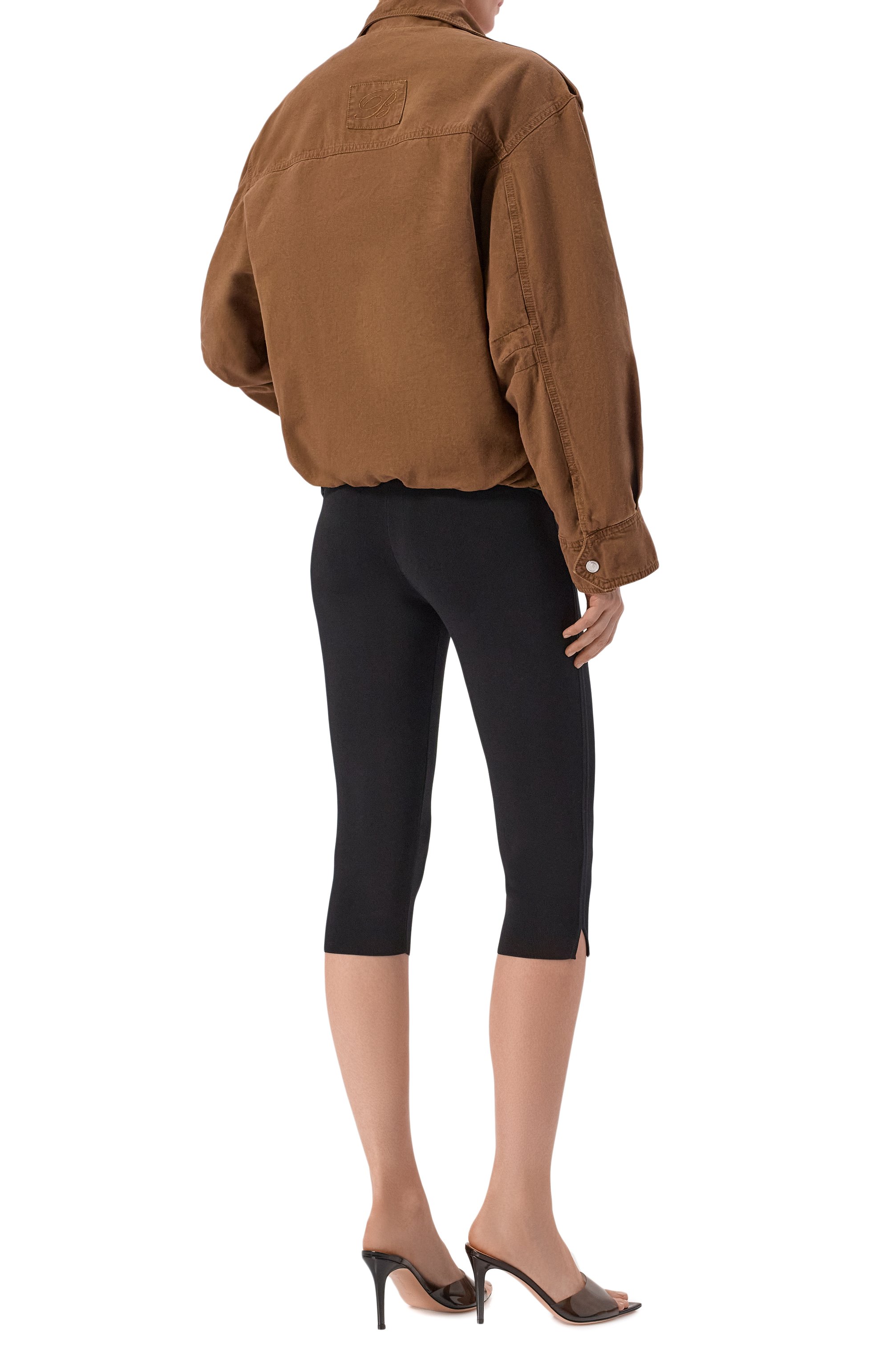 Хлопковая куртка BLUMARINE коричневого цвета по цене 136500 руб., арт. 2J228A, фото 4 Хлопковая куртка BLUMARINE, арт. 2J228A, фото 4