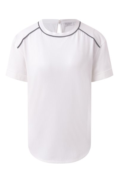 Женский хлопковый топ BRUNELLO CUCINELLI, арт. M0T81FP330