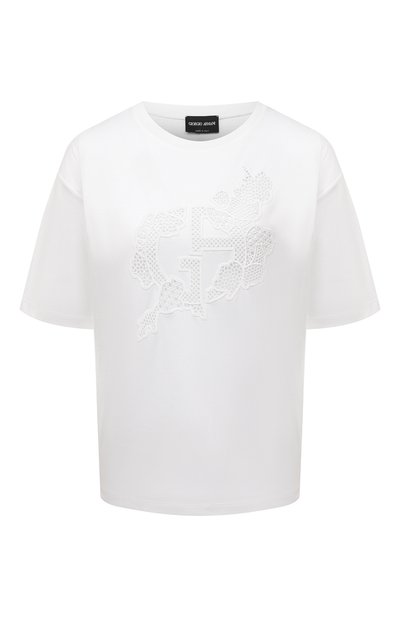 Женская хлопковая футболка GIORGIO ARMANI, арт. 3LAM59/AJVIZ