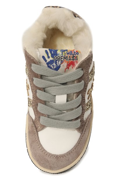 Утепленные кеды wally PREMIATA WILL BE бежевого цвета по цене 23800 руб., арт. 19M321855/WALLY M/27-35, фото 4 Утепленные кеды wally PREMIATA WILL BE, арт. 19M321855/WALLY M/27-35, фото 4