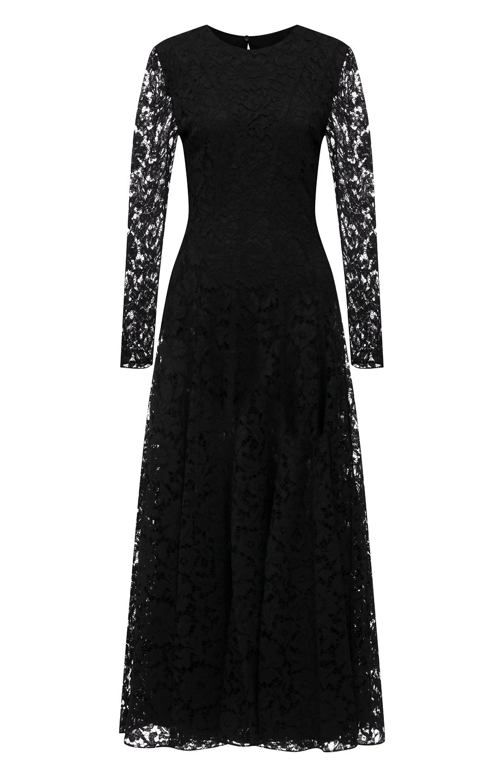 Платье из вискозы и хлопка VALENTINO черного цвета по цене 472500 руб., арт. WB3VAWM21EC, фото 1 Платье из вискозы и хлопка VALENTINO, арт. WB3VAWM21EC, фото 1