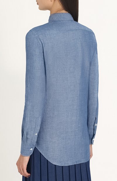 Блуза прямого кроя из смеси льна и хлопка LORO PIANA, арт. FAE8096, фото 4