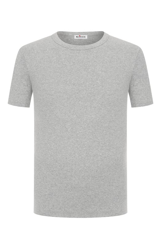 Хлопковая футболка Kiton UNWM008K0275H04 Серый UNWM008K0275H04