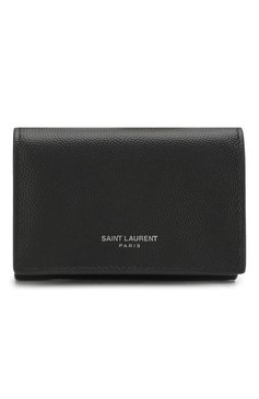 Мужская кожаный футляр для ключей SAINT LAURENT черного цвета, арт. 533719/BTY0N | Фото 1 (Материал: Натуральная кожа; Материал сплава: Проставлено, Проверено; Нос: Не проставлено; Статус проверки: Проверено, Проверена категория)