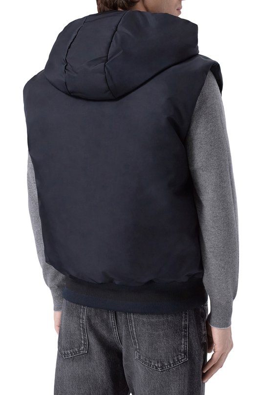 Утепленный жилет Balmain FH0T0141/MF22 Синий  FH0T0141/MF22 Фото 4