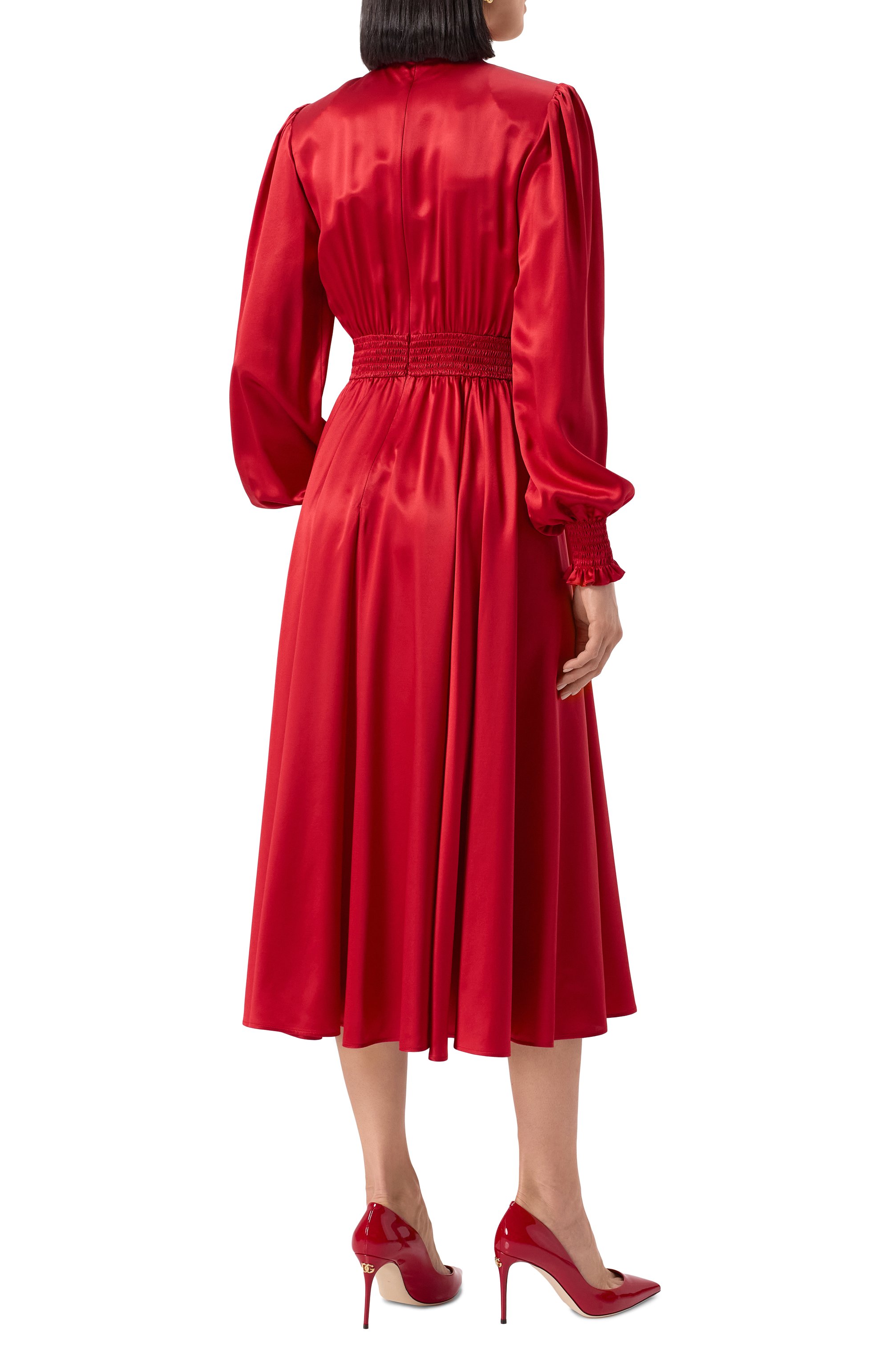 Атласное платье DOLCE & GABBANA, арт. F6TKRT/FU1AU, фото 4