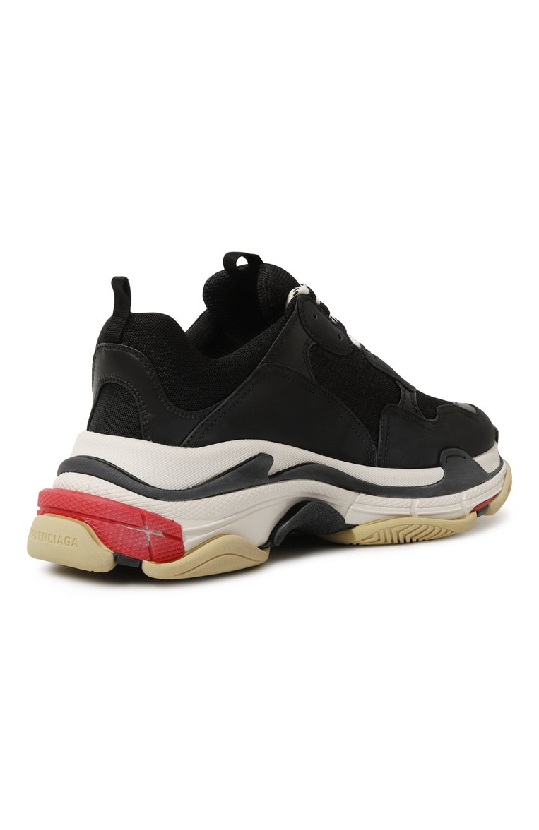 Мужские кроссовки triple s BALENCIAGA черного цвета, арт. 533882/W090M | Фото 5 (Материал внешний: Экокожа, Текстиль; Подошва: Массивная; Материал утеплителя: Без утеплителя; Стили: Классический; Кросс-КТ: Низкие)