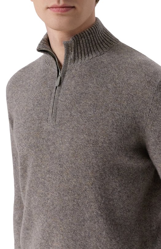 Кашемировый джемпер Andrea Campagna WU26WS350-08/FAWS00 Коричневый  WU26WS350-08/FAWS00 Фото 5