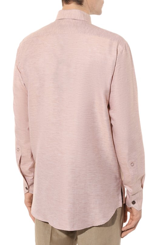 Рубашка из хлопка и шелка Stefano Ricci SP006289/R2150 Бежевый  SP006289/R2150 Фото 4
