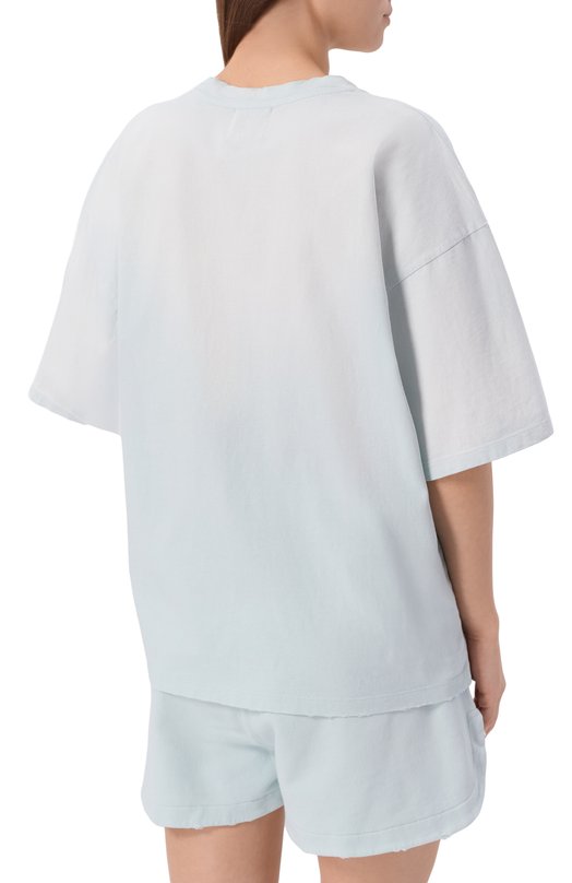 Хлопковая футболка Halfboy HS261WT028 JS003/VINTAGE TEE Голубой  HS261WT028 JS003/VINTAGE TEE Фото 4