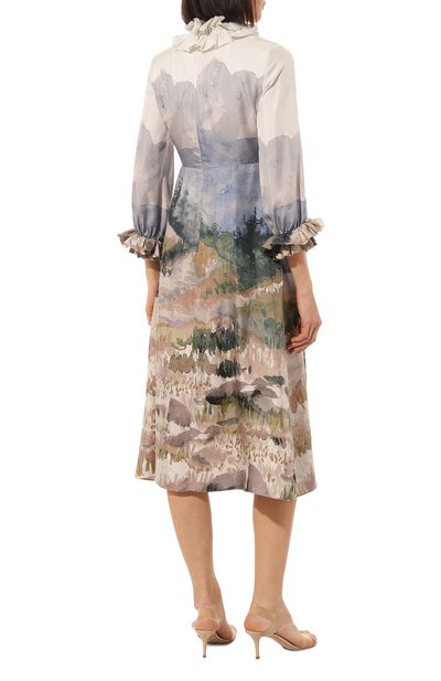 Шелковое платье the north face x gucci GUCCI, арт. 671194 ZAHRC, фото 4