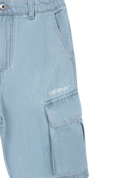 Джинсовые шорты-карго OFF-WHITE, арт. 0BYC002S26DEN001, фото 3