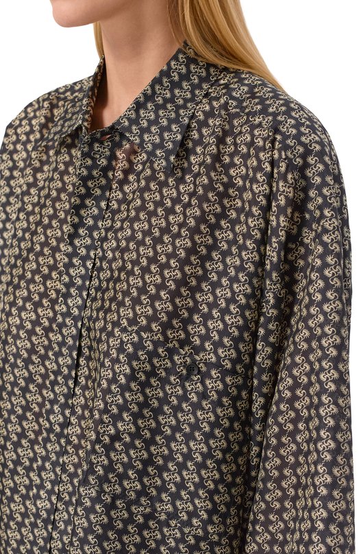 Шелковая рубашка Petar Petrov S26TB13 Чёрно-белый  S26TB13 Фото 5