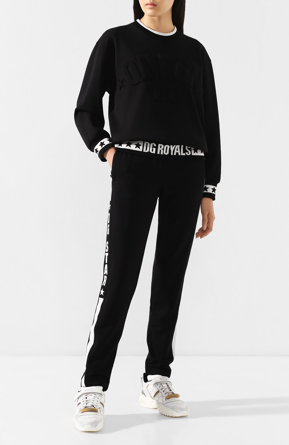 Хлопковый свитшот DOLCE & GABBANA черного цвета по цене 93550 руб., арт. F9G78T/HU7AL, фото 2 Хлопковый свитшот DOLCE & GABBANA, арт. F9G78T/HU7AL, фото 2