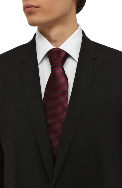 Шелковый галстук KITON красного цвета по цене 29950 руб., арт. UCRVKLC01L6606, фото 2 Шелковый галстук KITON, арт. UCRVKLC01L6606, фото 2