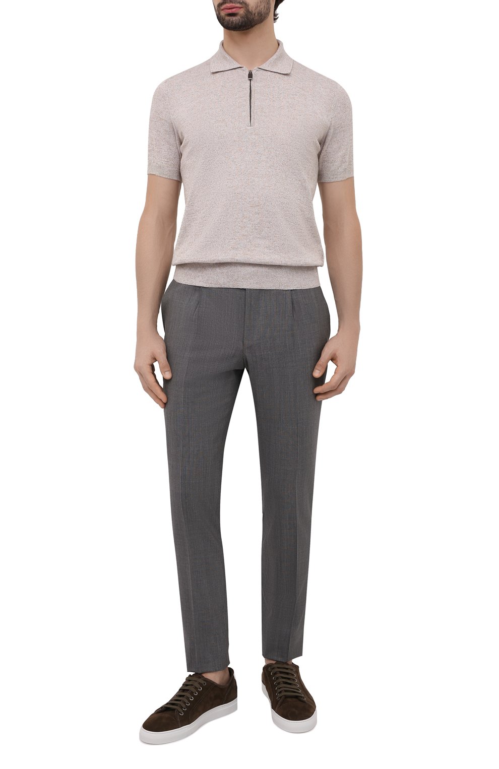 Поло из хлопка и льна CANALI, арт. C0454/MK01450, фото 2