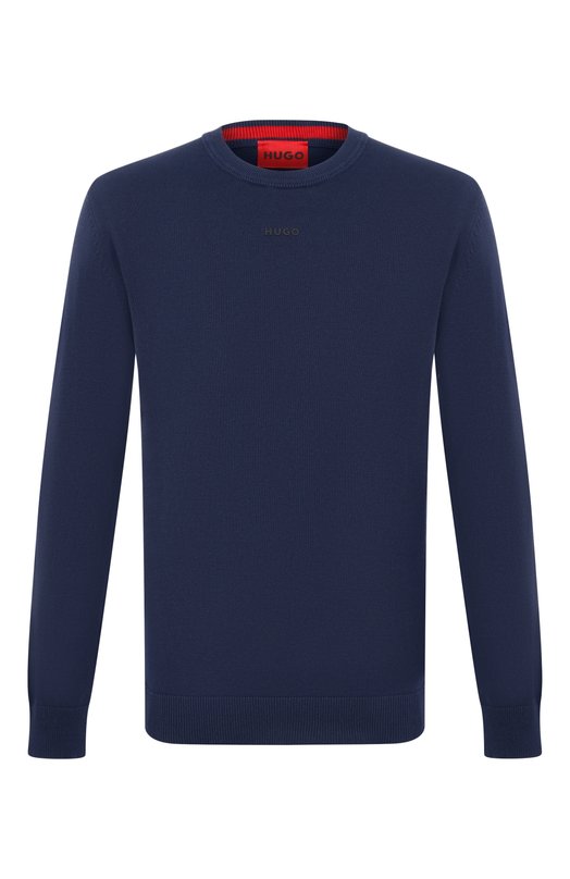 Хлопковый джемпер HUGO 50553588 Синий 50553588