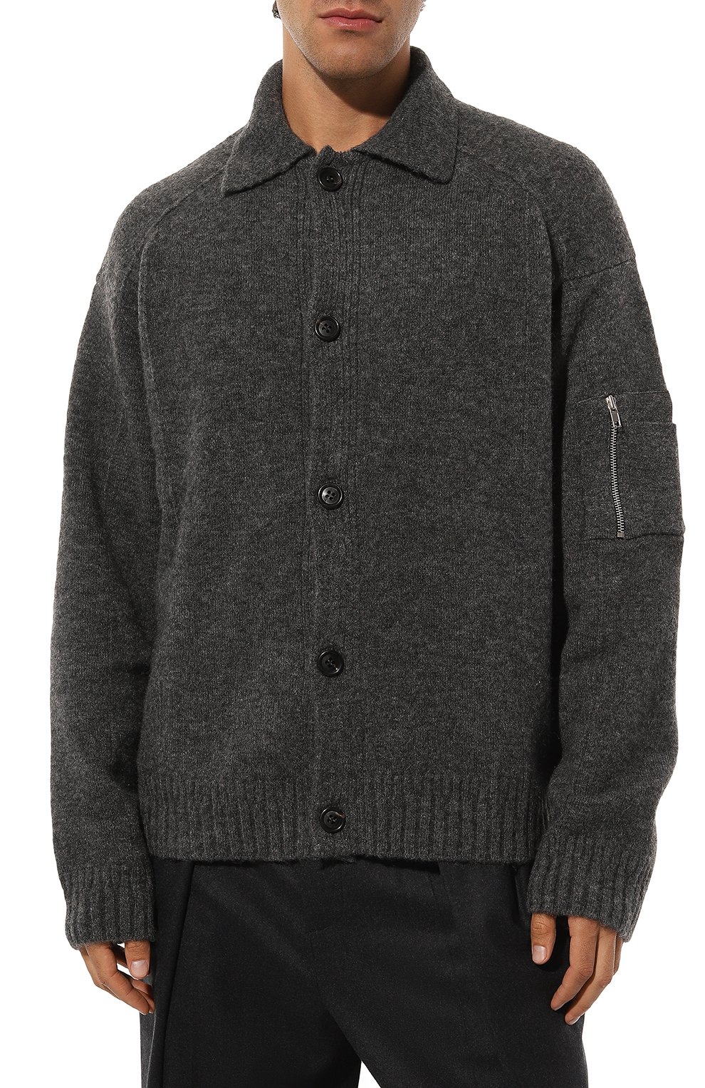 Кардиган JUUN.J темно-серого цвета по цене 66550 руб., арт. JC4X51P00, фото 3 Кардиган JUUN.J, арт. JC4X51P00, фото 3