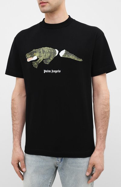 Хлопковая футболка PALM ANGELS, арт. PMAA001E20JER0131055, фото 3