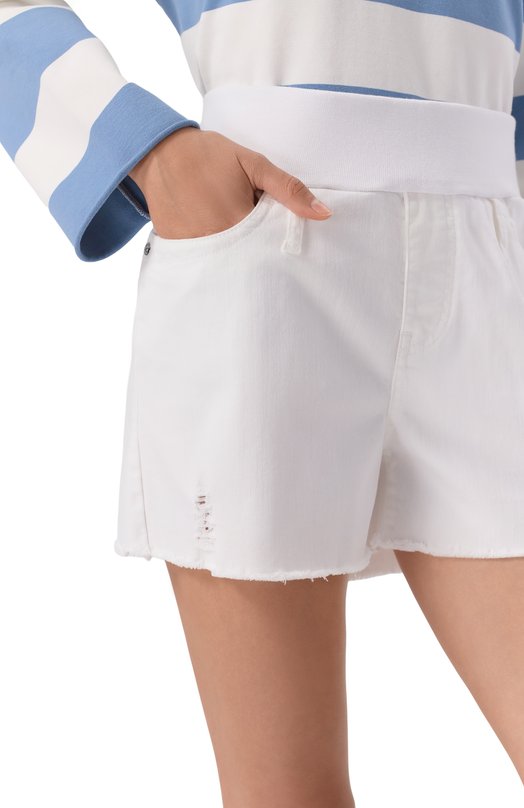 Джинсовые шорты Pietro Brunelli JP0078-BR/DE0113 Белый  JP0078-BR/DE0113 Фото 5