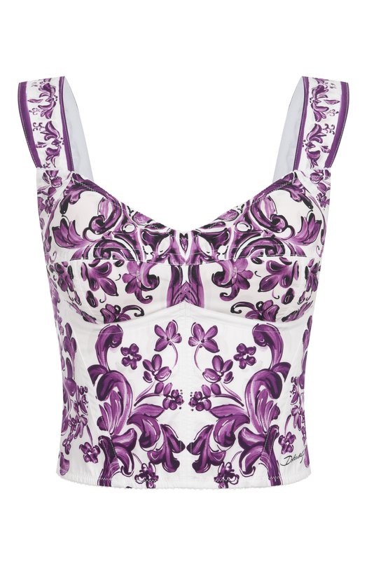 фото Хлопковый топ-бюстье dolce & gabbana