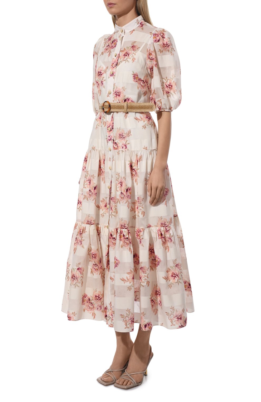 Платье из хлопка и шелка ZIMMERMANN, арт. 2379DR0S/PIR0, фото 3