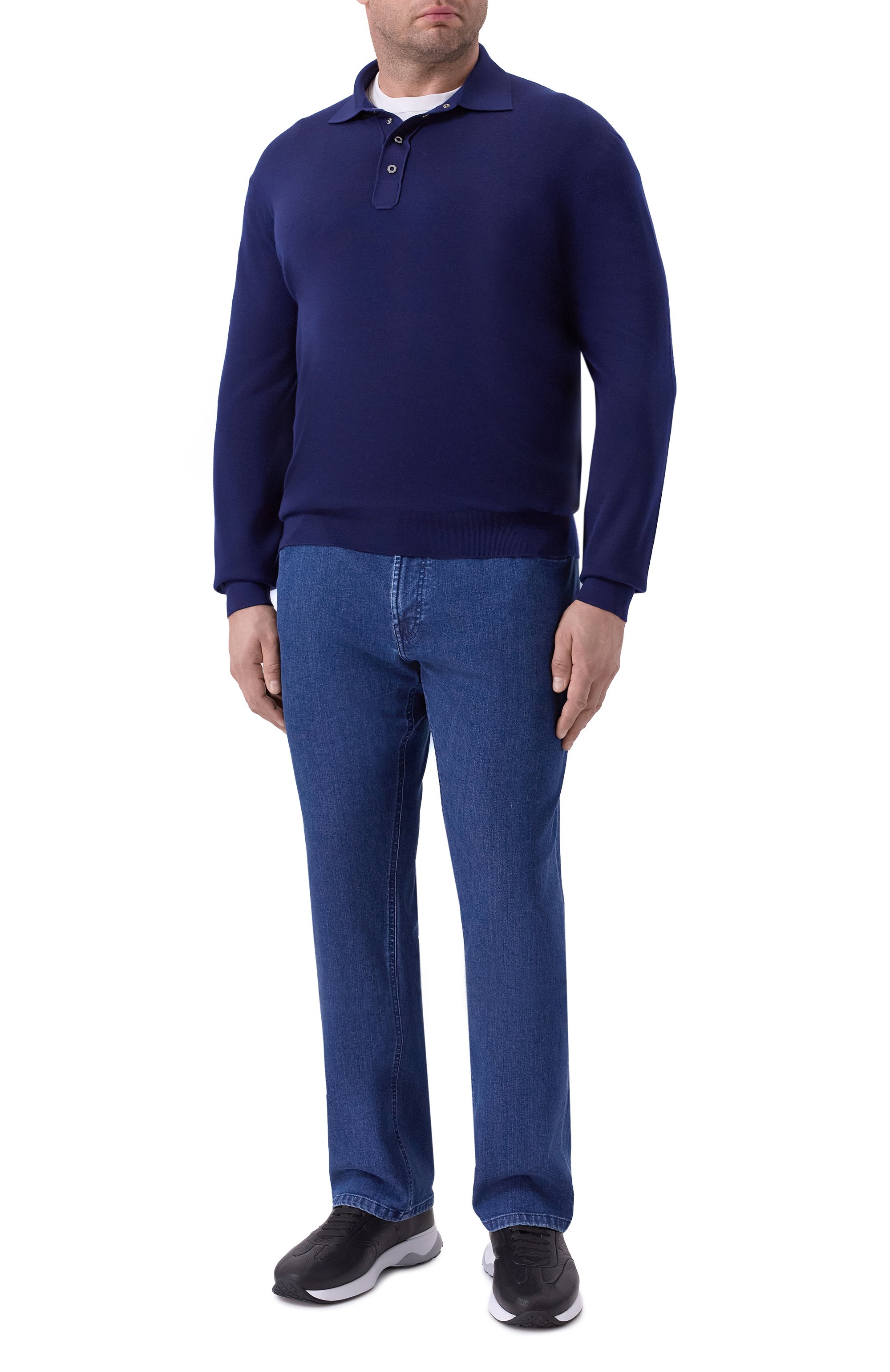 Кашемировое поло STEFANO RICCI темно-синего цвета по цене 334500 руб., арт. W505003P04/W25303/60, фото 2 Кашемировое поло STEFANO RICCI, арт. W505003P04/W25303/60, фото 2