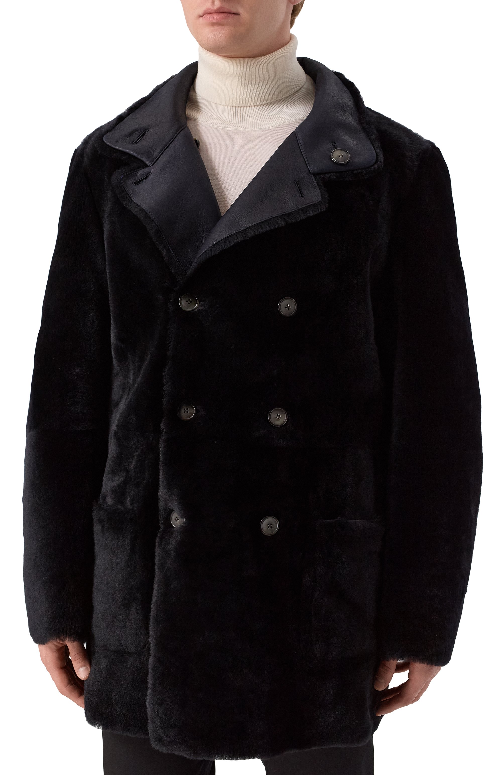 Двусторонняя дубленка из овчины GIORGIO ARMANI, арт. 4SB03P/4SP19, фото 6
